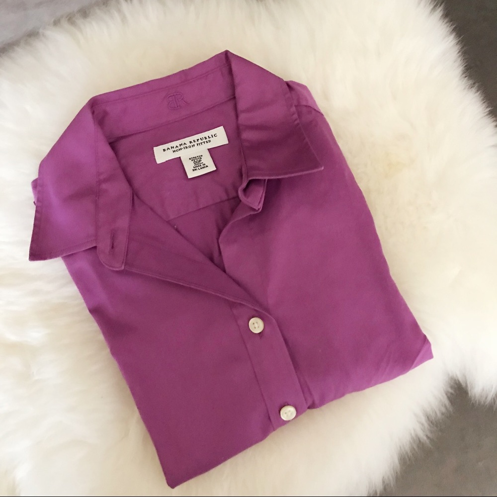 Banana Republic Purple Button Up Shirt